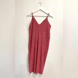 Zara HOT Pink Midi Dress